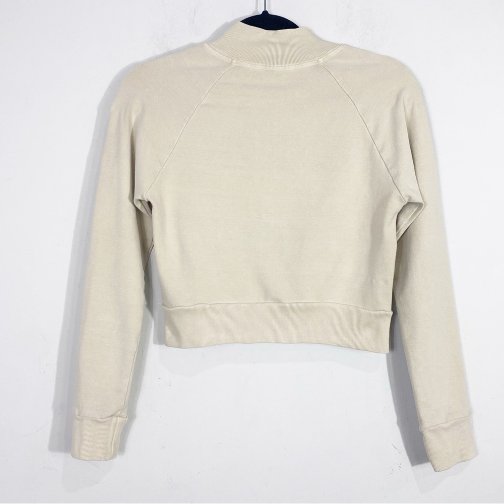 SKIMS Cream Cropped Zip Jacket - Picture 6 of 12
